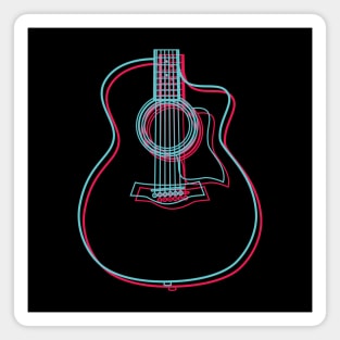 3D Auditorium Style Acoustic Guitar Body Outline Magnet